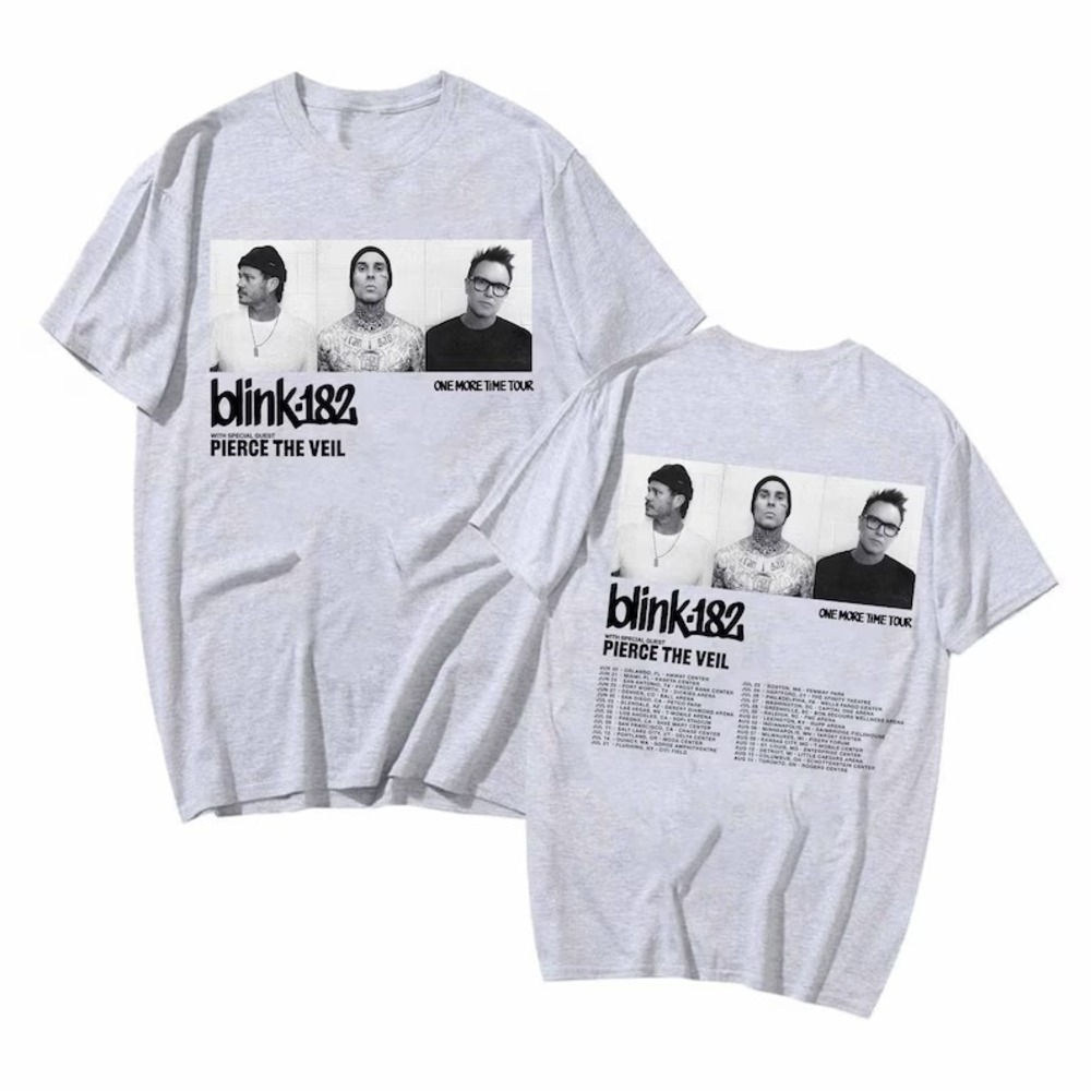 Blink 182 One More Time 2024 Tour Shirt, Blink 182 Band Fan 2 Sided Shirt